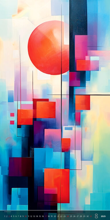 Abstract AI Art 2025 - nástěnný kalendář