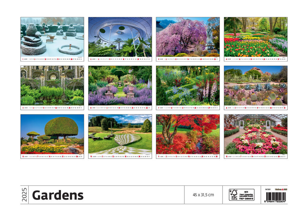Gardens 2025 - nástěnný kalendář