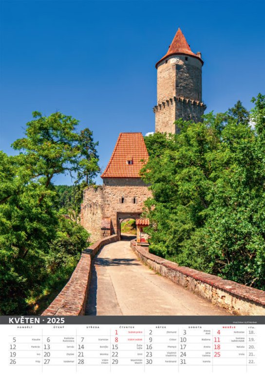 Naše hrady a zámky 2025 - nástěnný kalendář