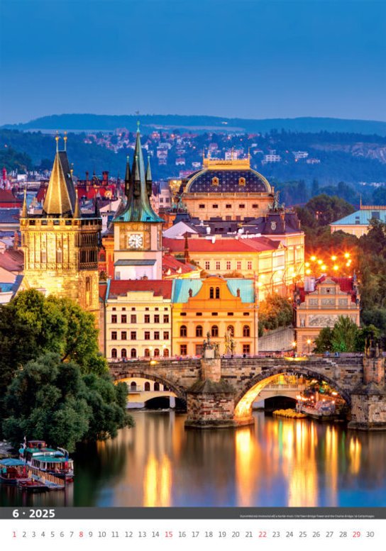Praha 2025 - nástěnný kalendář