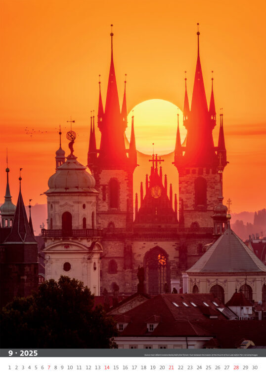 Praha 2025 - nástěnný kalendář