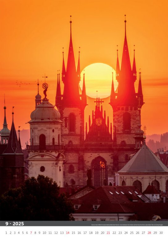Praha 2025 - nástěnný kalendář