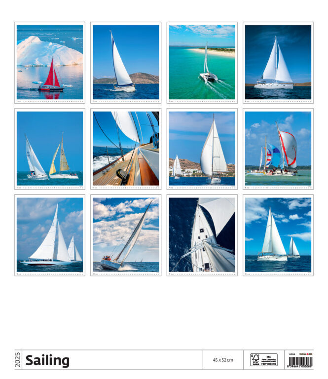 Sailing 2025 - nástěnný kalendář
