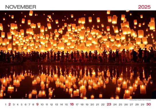 World Wonders 2025 - nástěnný kalendář