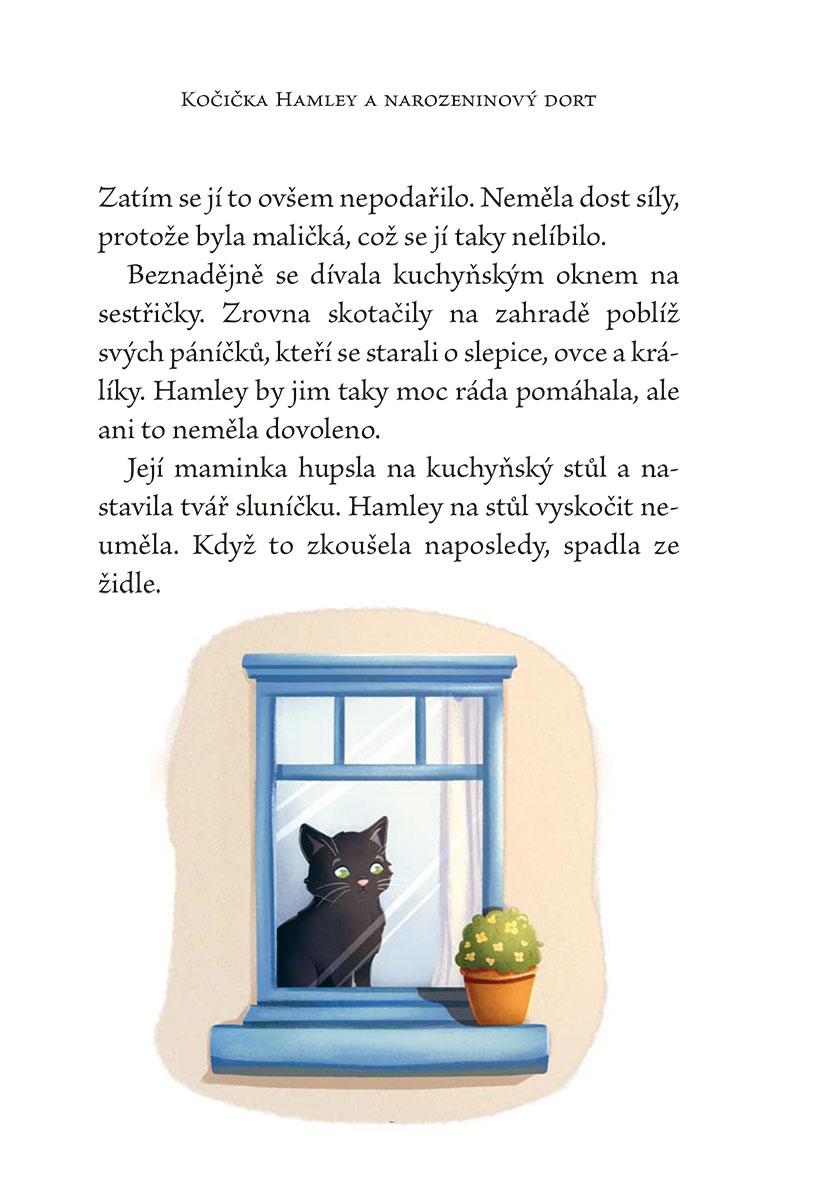 Kočička Hamley a narozeninový dort