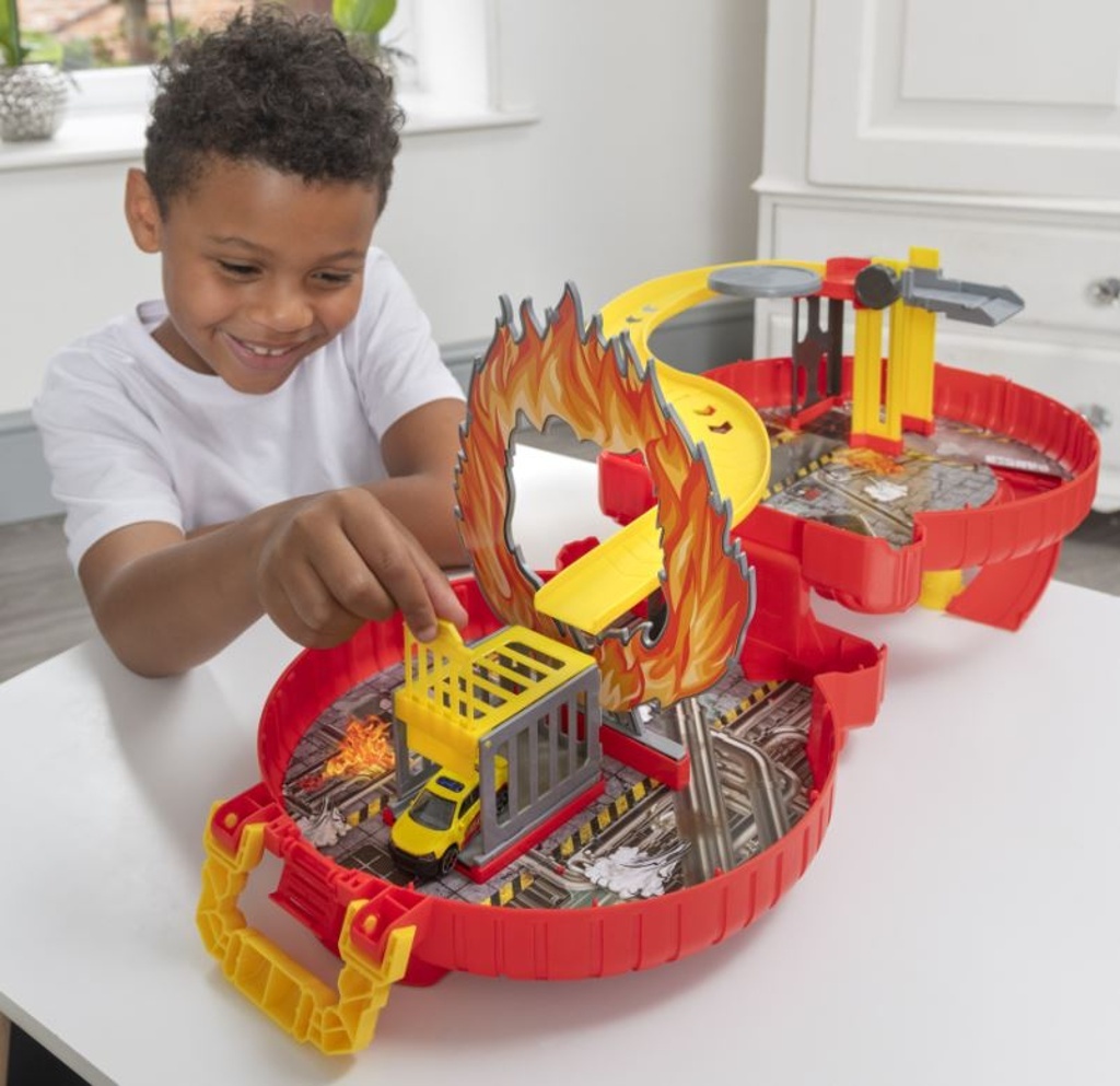 TEAMSTERZ EMERGENCY CITY PACKAWAY WHEEL PLAYSET WITH 1 CAR