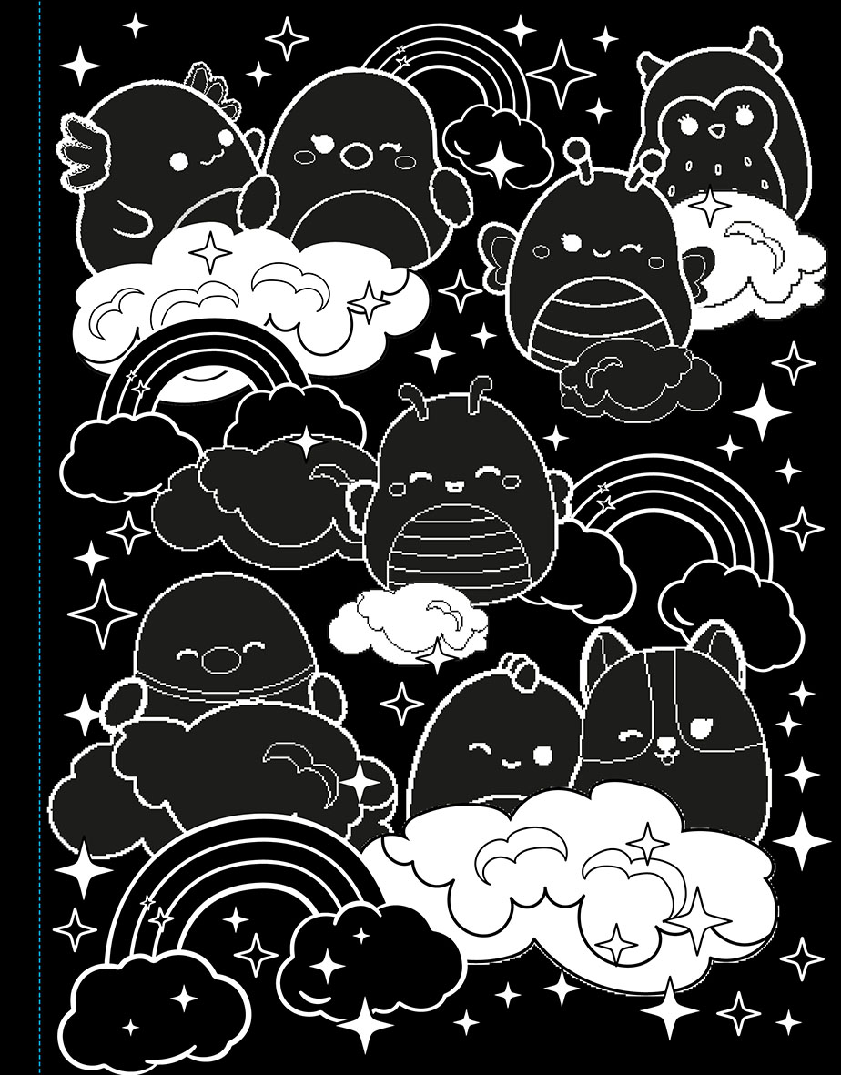 Squishmallows - Neonové maľovanky