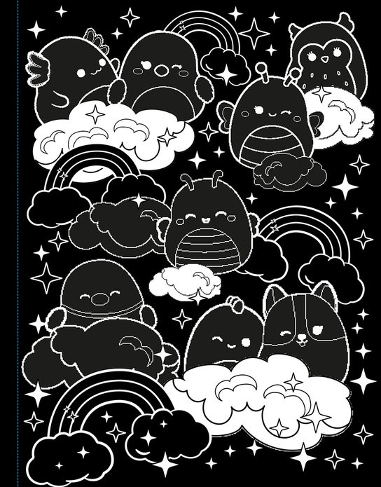 Squishmallows - Neonové maľovanky