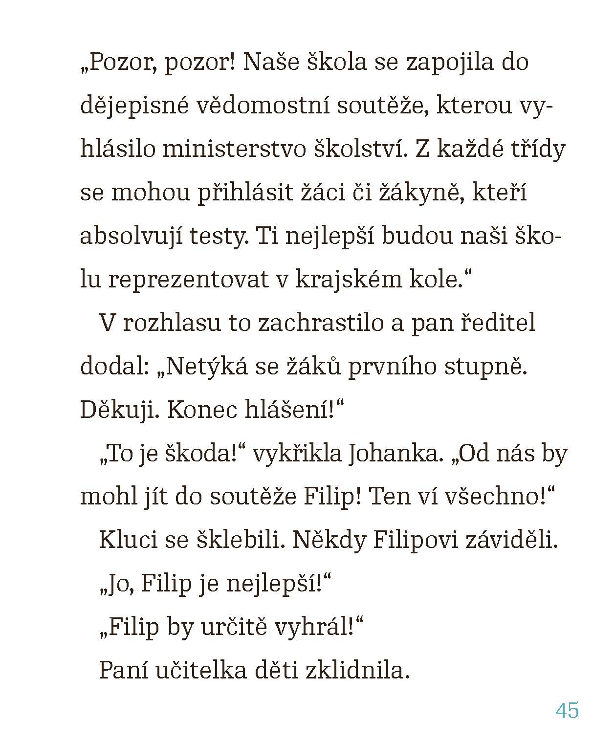 Filip si chce číst