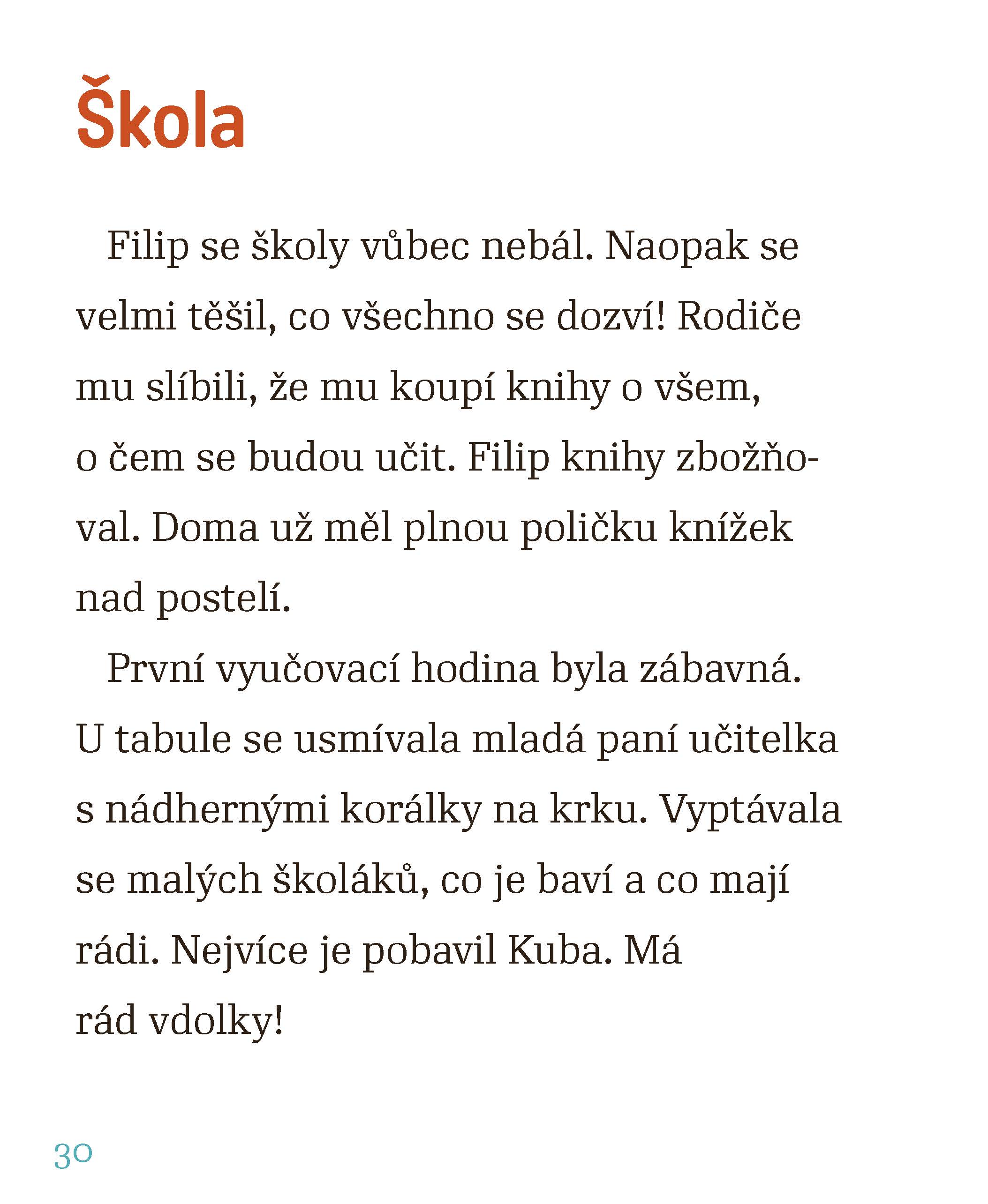 Filip si chce číst