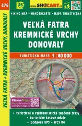 Veľká Fatra, Kremnické vrchy, Donovaly 1:40 000
