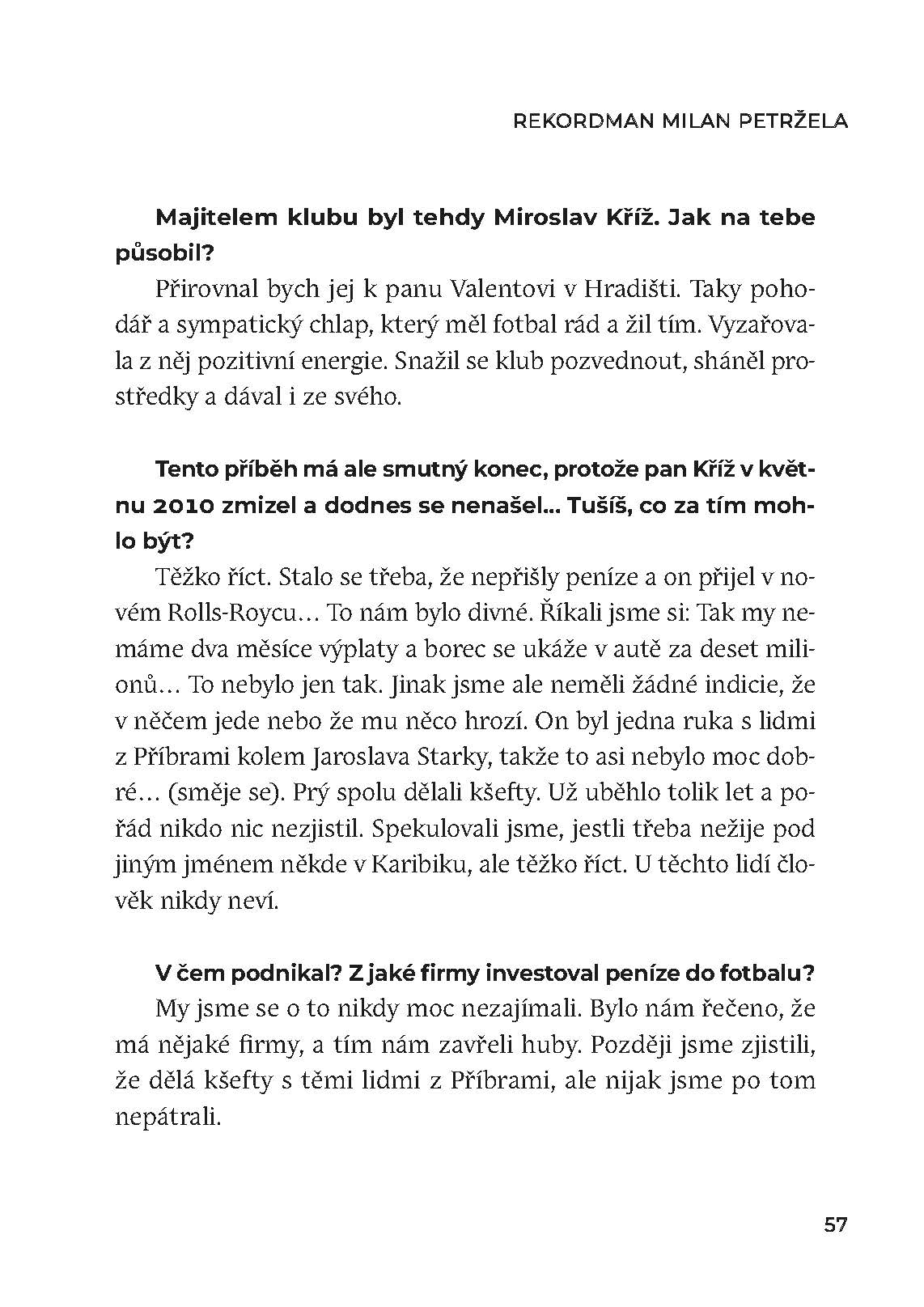 Rekordman Milan Petržela