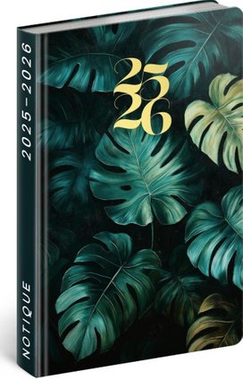Spirálový 18měsíční diář Petito Monstera 2025/2026