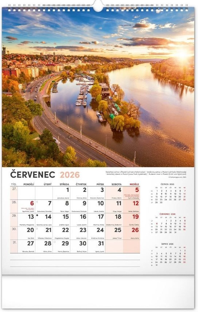 Praha 2026 - nástěnný kalendář