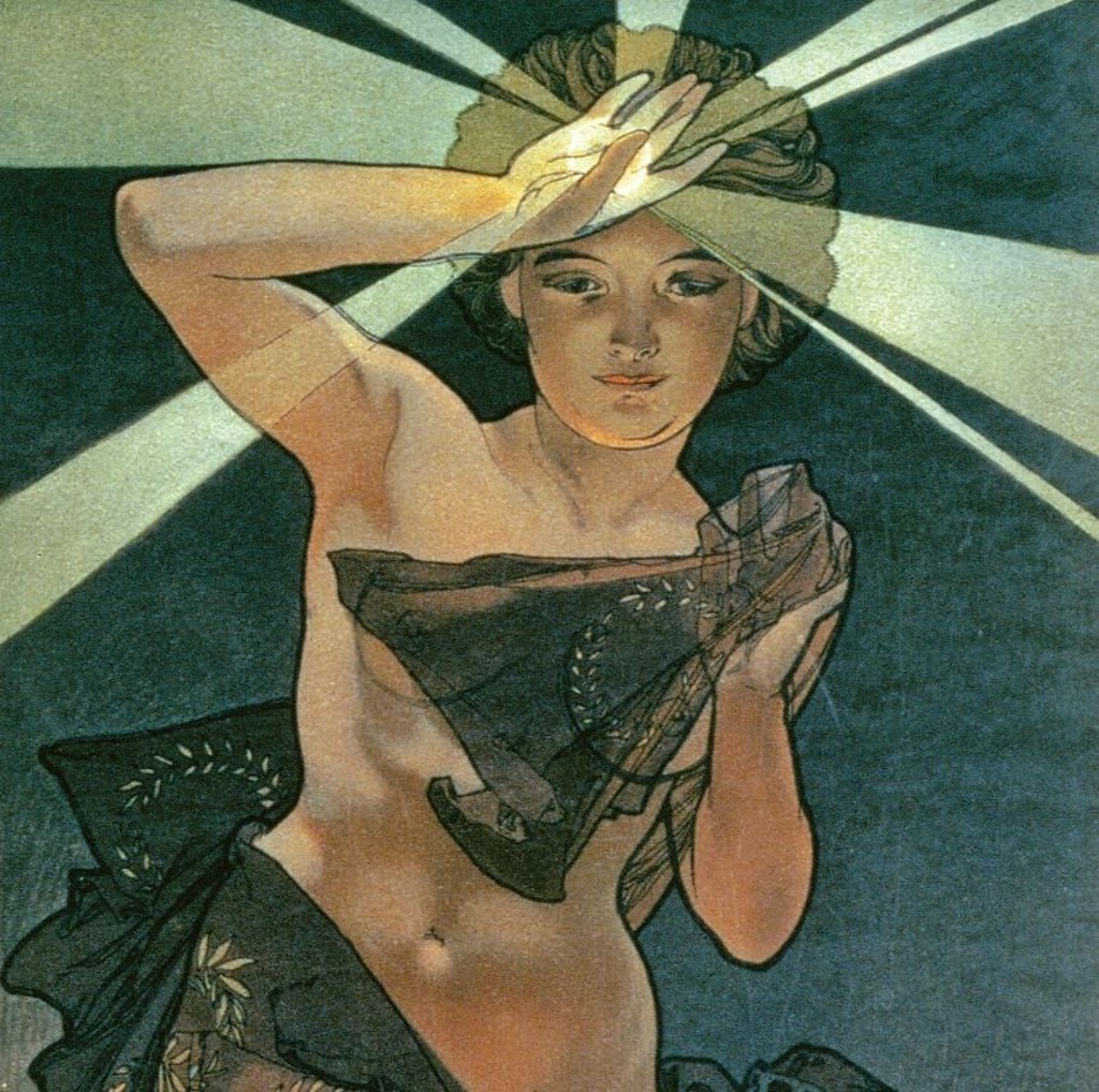Poznámkový kalendář Alfons Mucha 2026 - nástěnný kalendář