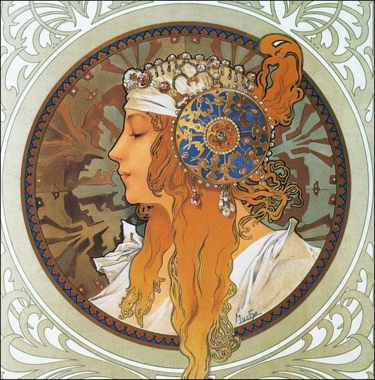 Poznámkový kalendář Alfons Mucha 2026 - nástěnný kalendář