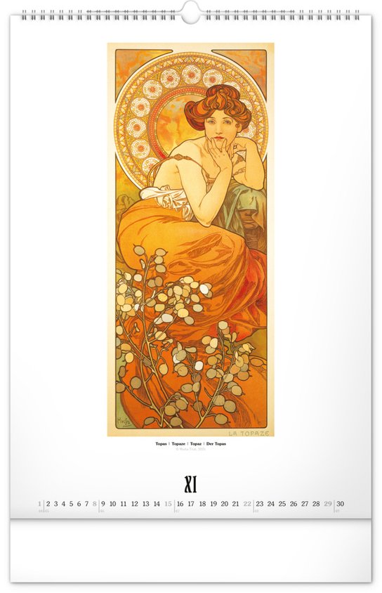 Alfons Mucha 2026 - nástěnný kalendář