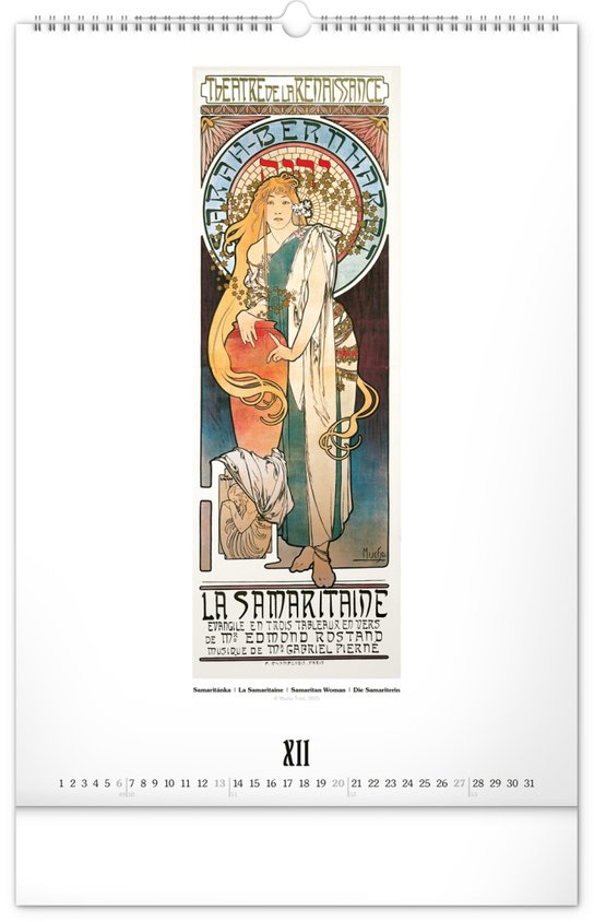 Alfons Mucha 2026 - nástěnný kalendář