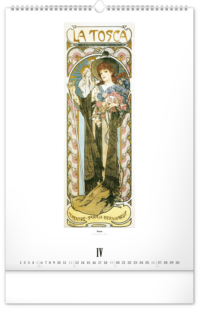 Alfons Mucha 2026 - nástěnný kalendář