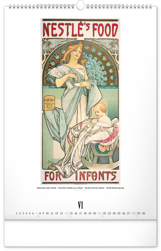 Alfons Mucha 2026 - nástěnný kalendář