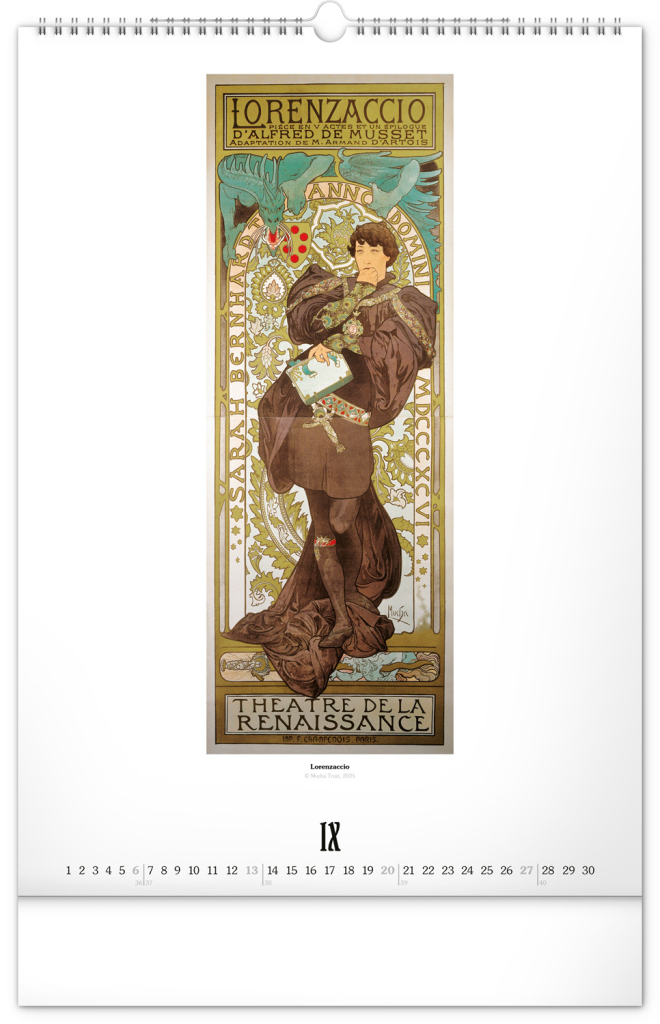 Alfons Mucha 2026 - nástěnný kalendář
