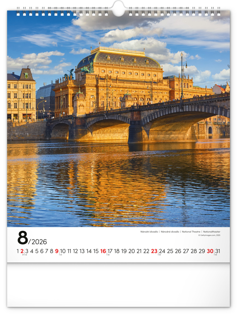 Praha 2026 - nástěnný kalendář