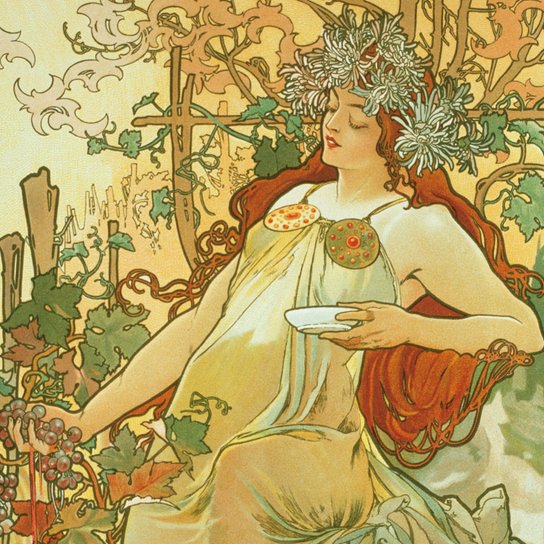 Poznámkový kalendář Alfons Mucha 2026 - nástěnný kalendář