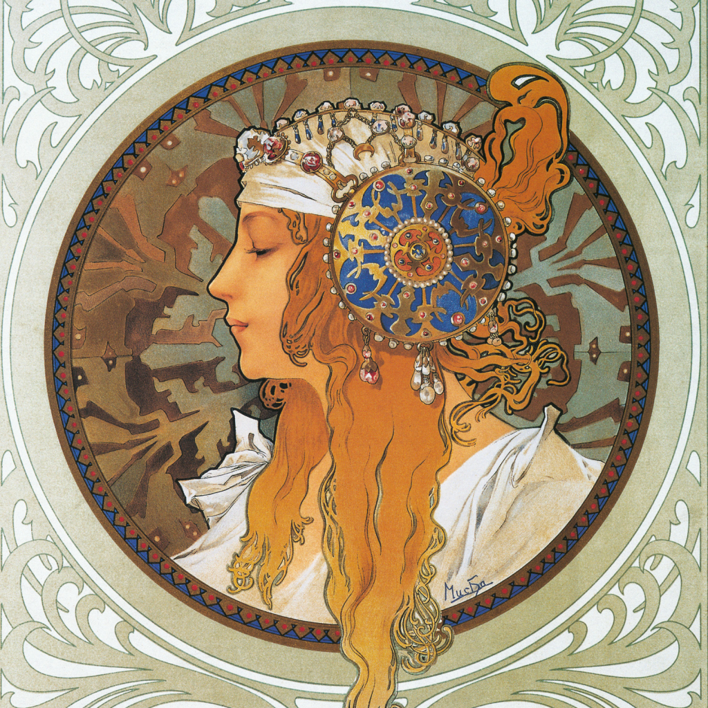 Poznámkový kalendář Alfons Mucha 2026 - nástěnný kalendář