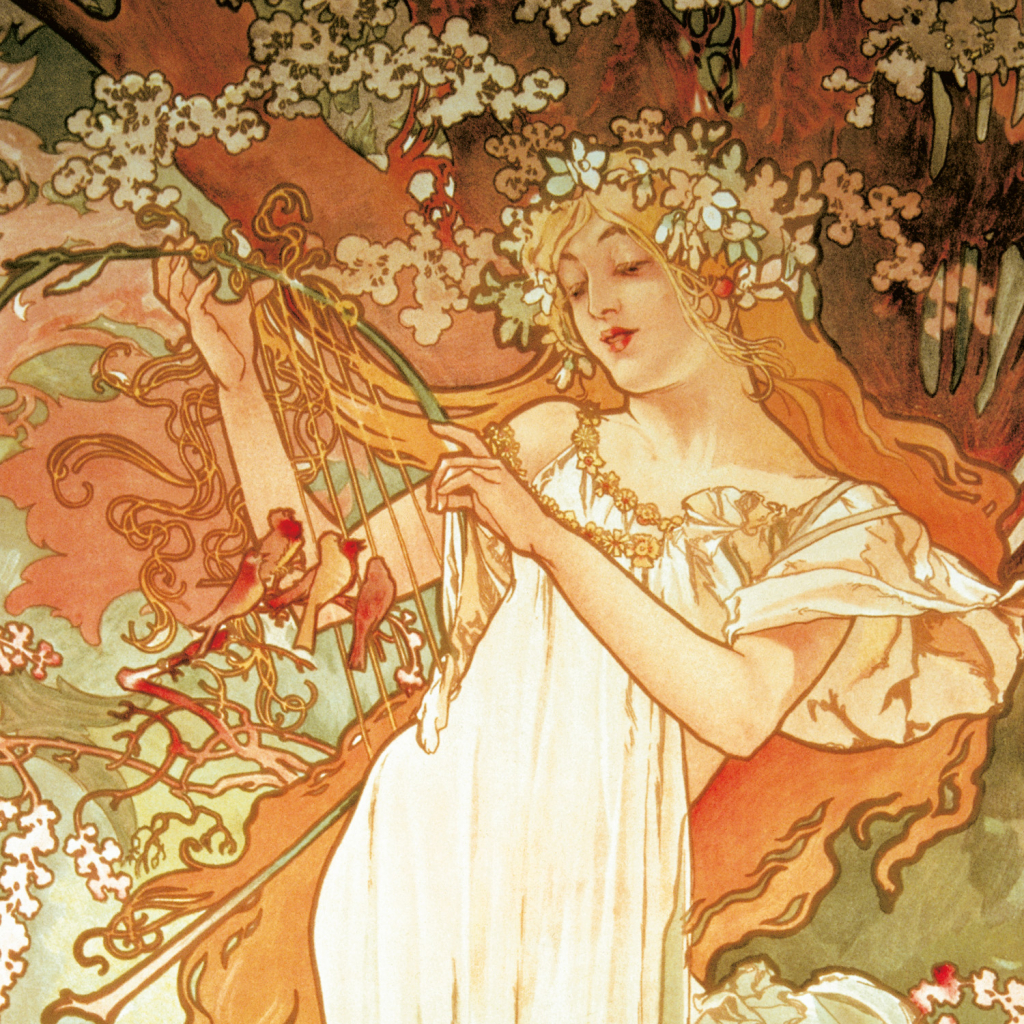 Poznámkový kalendář Alfons Mucha 2026 - nástěnný kalendář