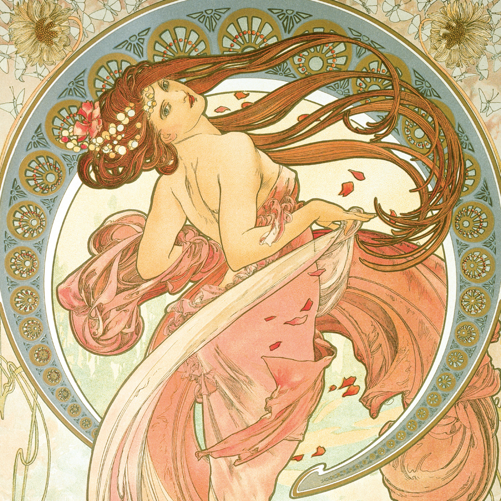 Poznámkový kalendář Alfons Mucha 2026 - nástěnný kalendář