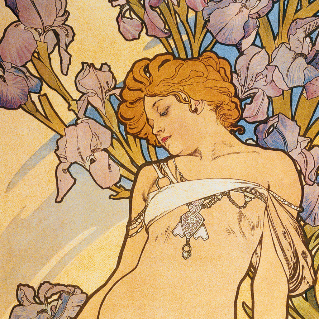 Poznámkový kalendář Alfons Mucha 2026 - nástěnný kalendář