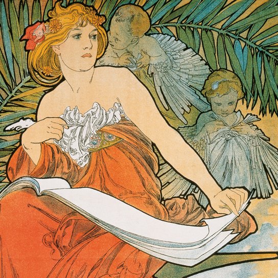 Poznámkový kalendář Alfons Mucha 2026 - nástěnný kalendář