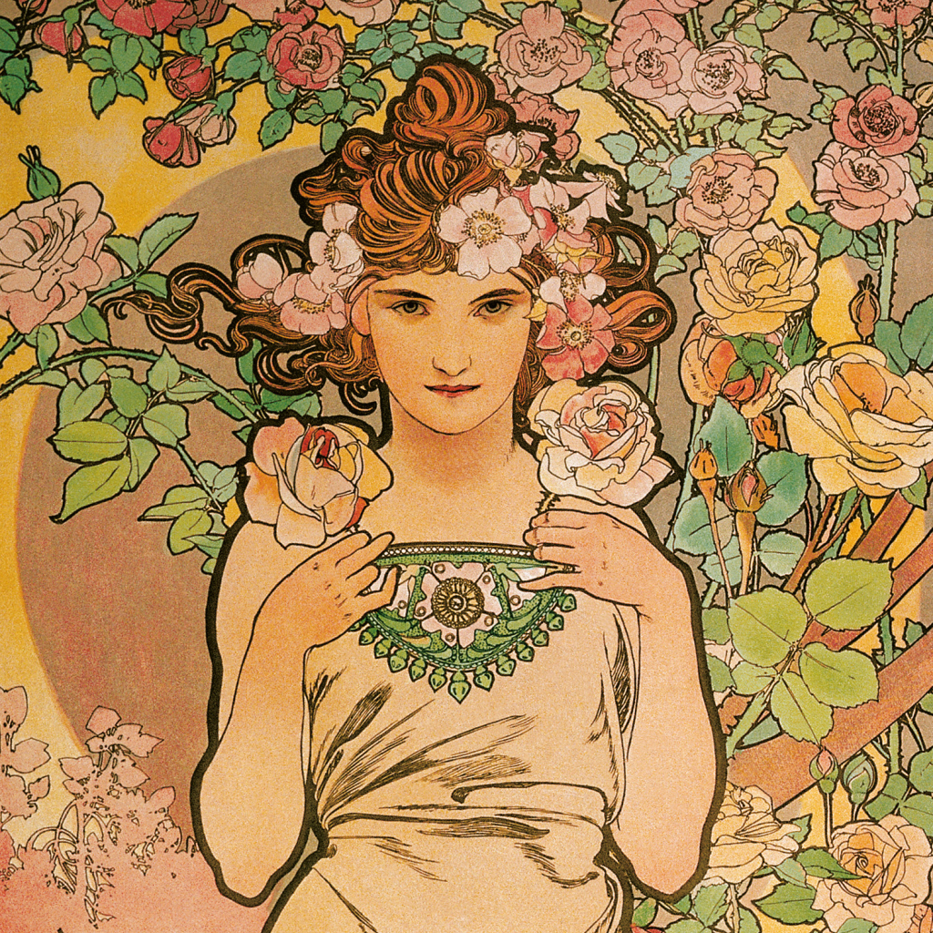 Poznámkový kalendář Alfons Mucha 2026 - nástěnný kalendář