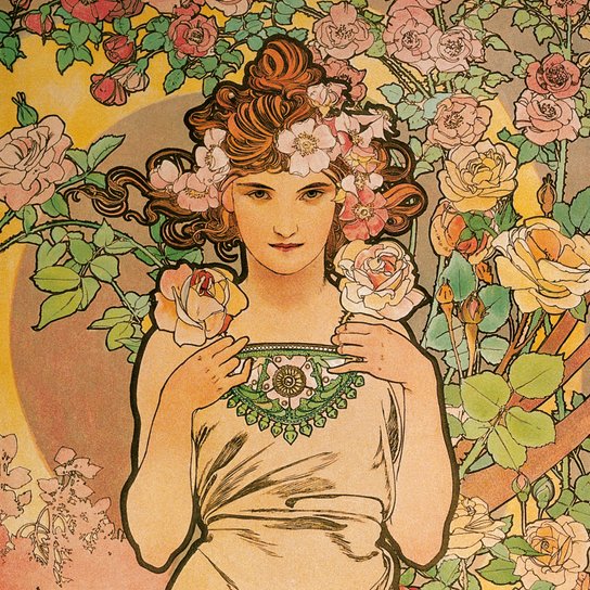 Poznámkový kalendář Alfons Mucha 2026 - nástěnný kalendář