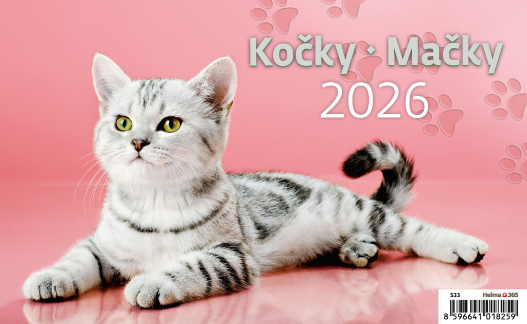 Kočky 2026 - stolní kalendář