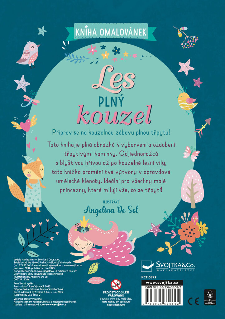 Les plný kouzel Kniha omalovánek