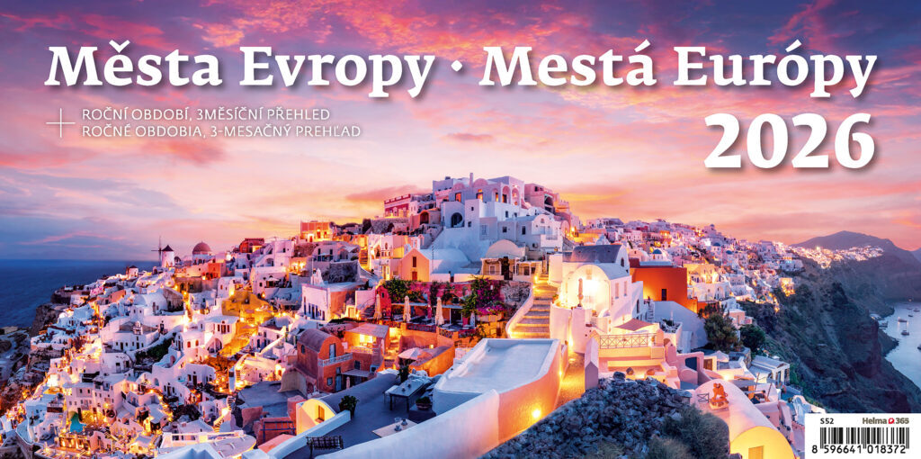 Města Evropy 2026 - stolní kalendář