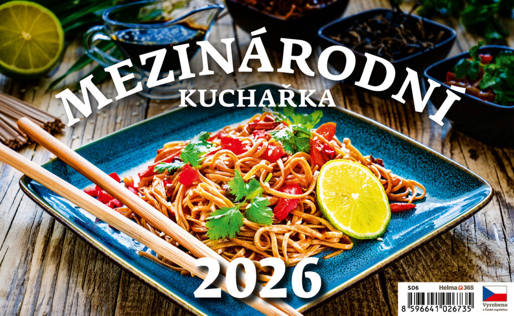 Mezinárodní kuchařka 2026 - stolní kalendář