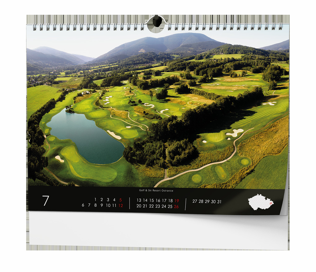 Golf české resorty 2026 - nástěnný kalendář