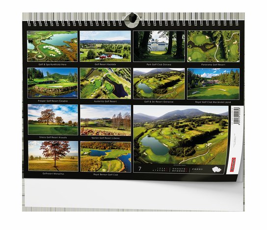 Golf české resorty 2026 - nástěnný kalendář