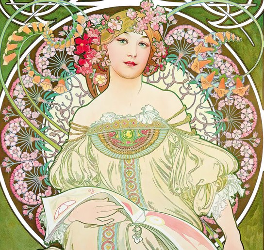 Alfons Mucha vázanka 2026 - nástěnný kalendář