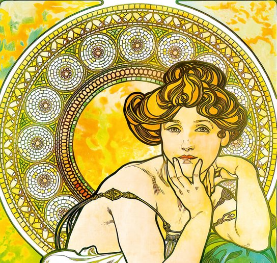 Alfons Mucha vázanka 2026 - nástěnný kalendář