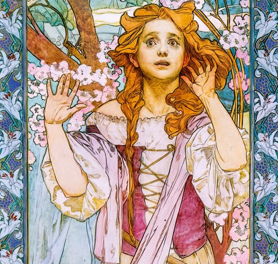 Alfons Mucha vázanka 2026 - nástěnný kalendář