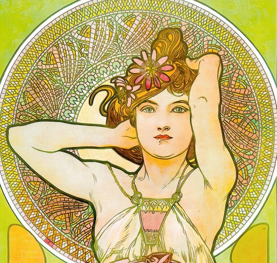 Alfons Mucha vázanka 2026 - nástěnný kalendář