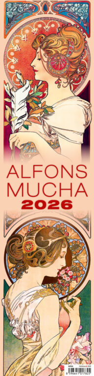 Alfons Mucha vázanka 2026 - nástěnný kalendář