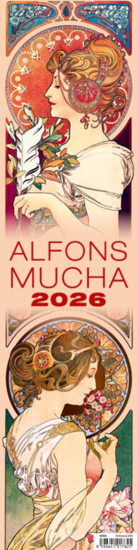 Alfons Mucha vázanka 2026 - nástěnný kalendář