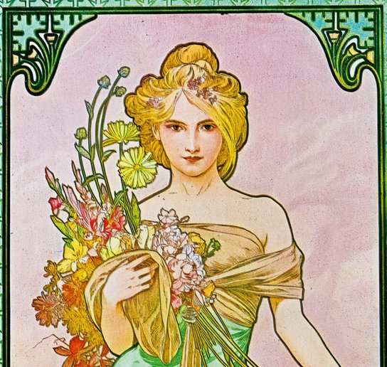 Alfons Mucha vázanka 2026 - nástěnný kalendář