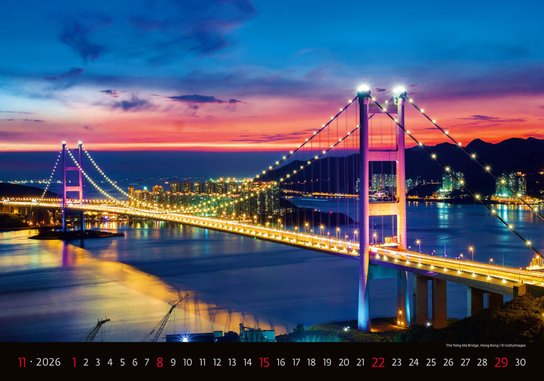 Bridges 2026 - nástěnný kalendář