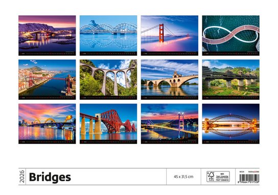 Bridges 2026 - nástěnný kalendář