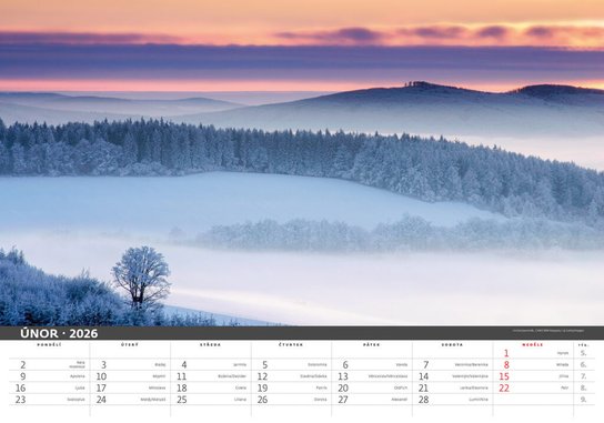 Česká krajina 2026 - nástěnný kalendář